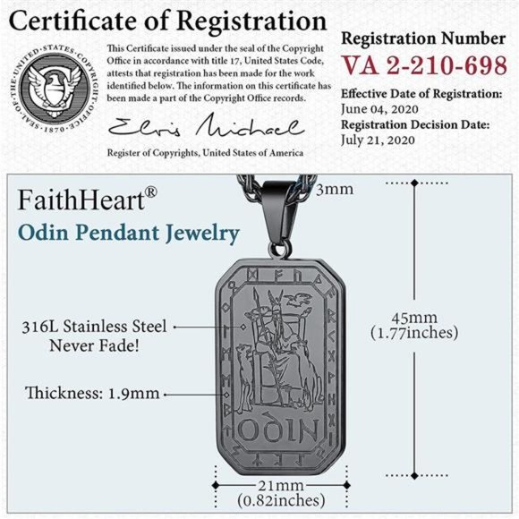 Norse Viking Spear Head Necklace,Vintage Nordic Amulet Pendant Stainless Steel - Picture 2 of 6